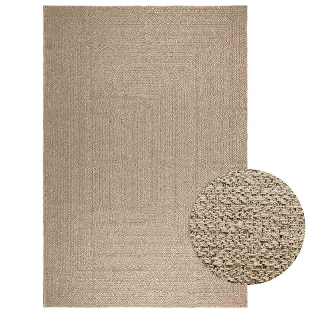 Vidaxl Rug Zizur Beige Uvnitř a vně 240x340 cm juta vzhled