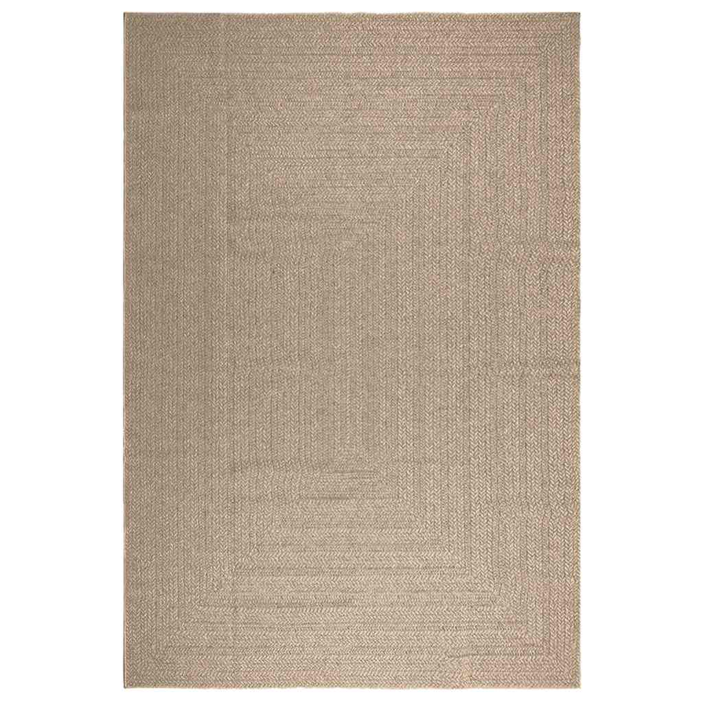 Vidaxl Rug Zizur Beige Uvnitř a vně 240x340 cm juta vzhled