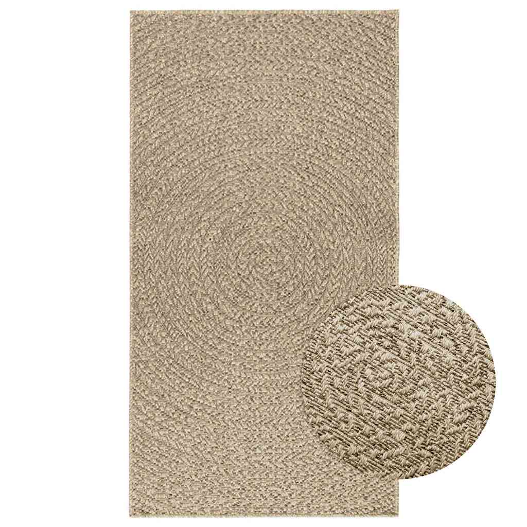 Vidaxl Rug Zizur beige all'interno e all'esterno 80x150 cm look da iuta