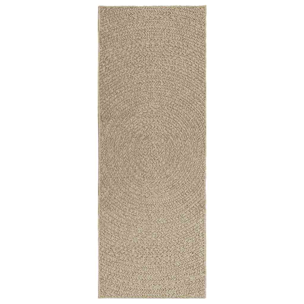 Vidaxl Rug Zizur beige all'interno e all'esterno 80x200 cm look da iuta