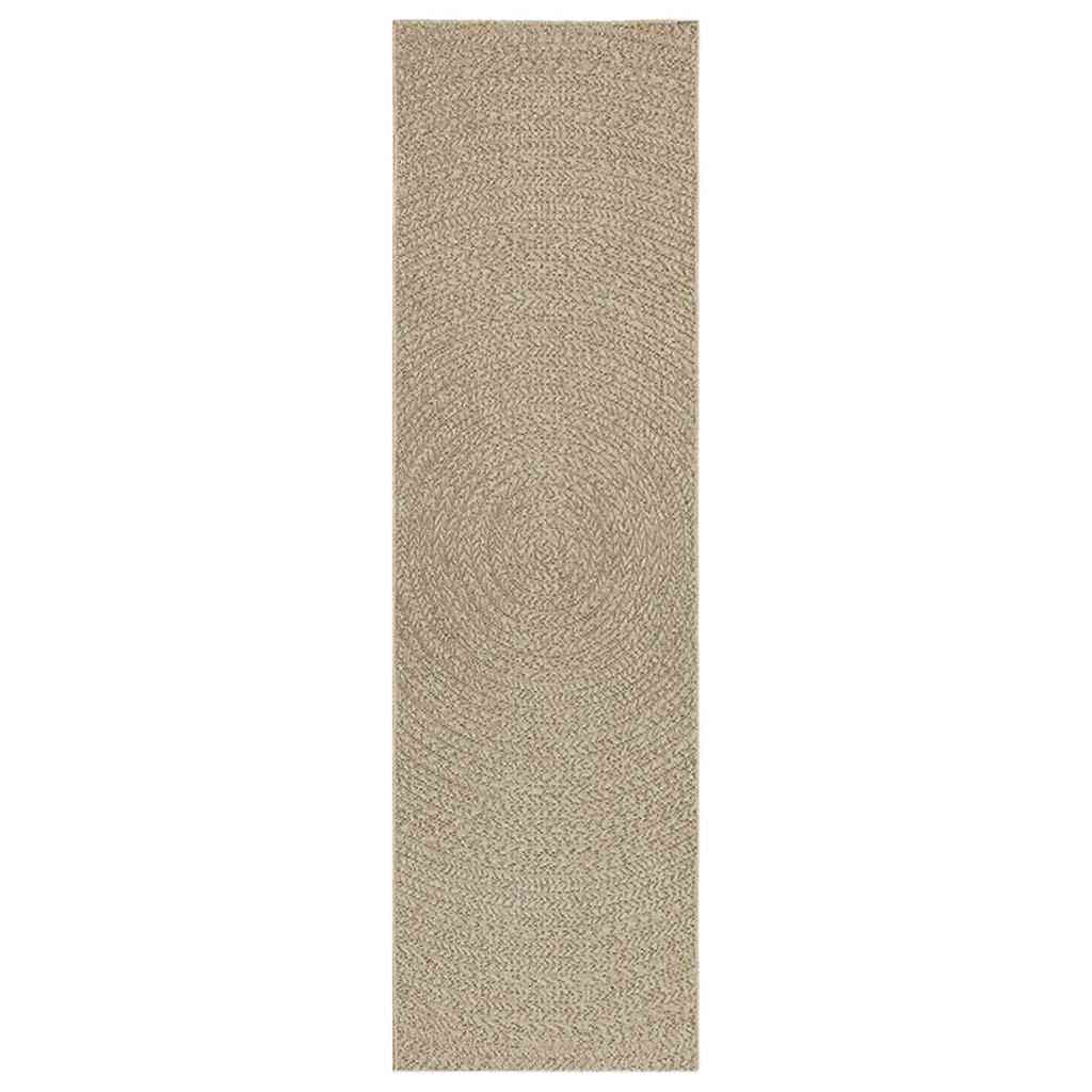 Vidaxl Durg Zizur Beige wewnątrz i na zewnątrz 80x250 cm wygląd juty