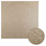 Vidaxl Rug Zizur beige all'interno e all'esterno 240x240 cm look iuta