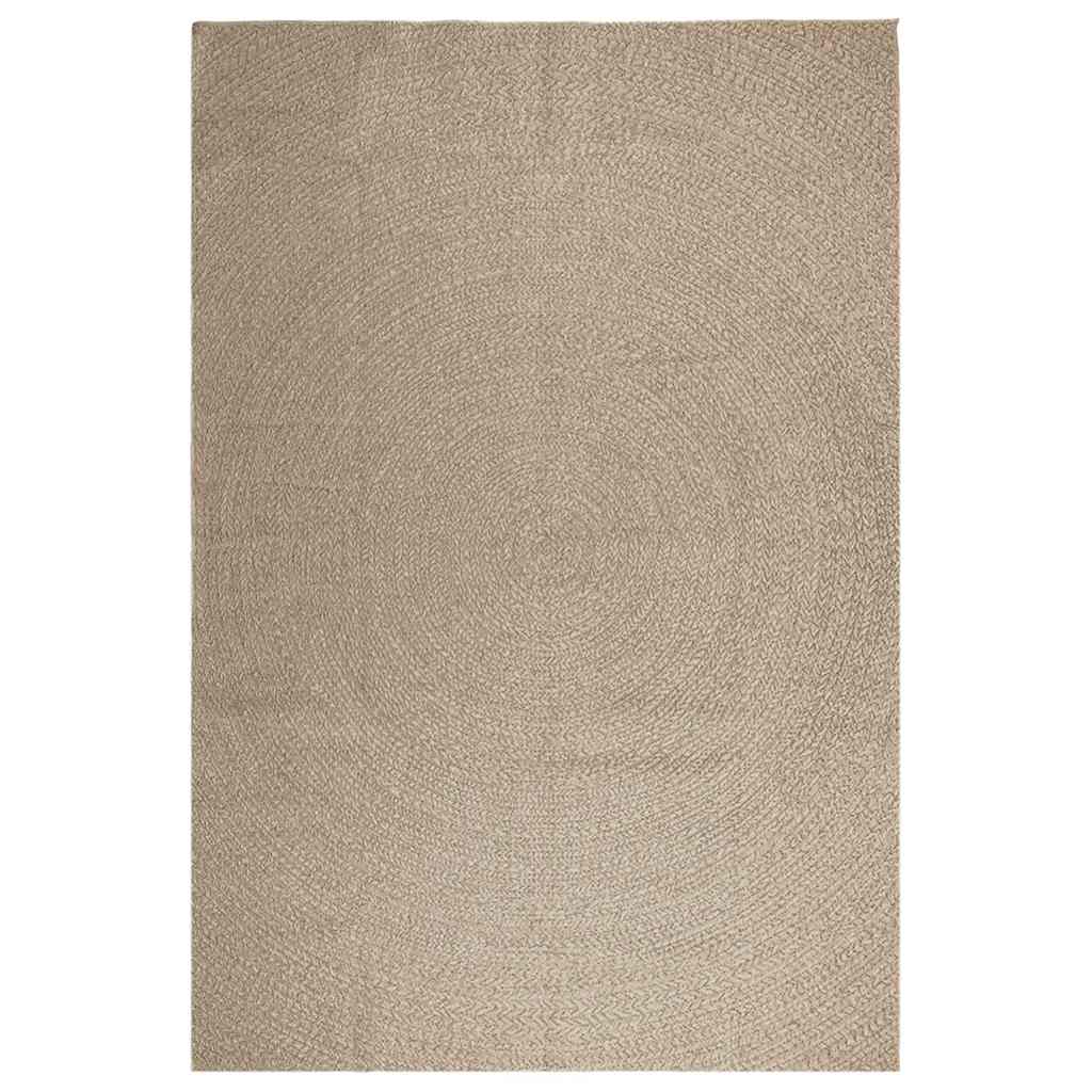 Vidaxl Durg Zizur Beige wewnątrz i na zewnątrz 240x340 cm Wygląd juty