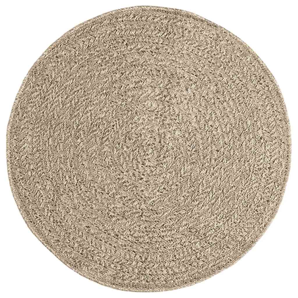 Vidaxl Rug Zizur beige indvendigt og ud Ø 90 cm jute look