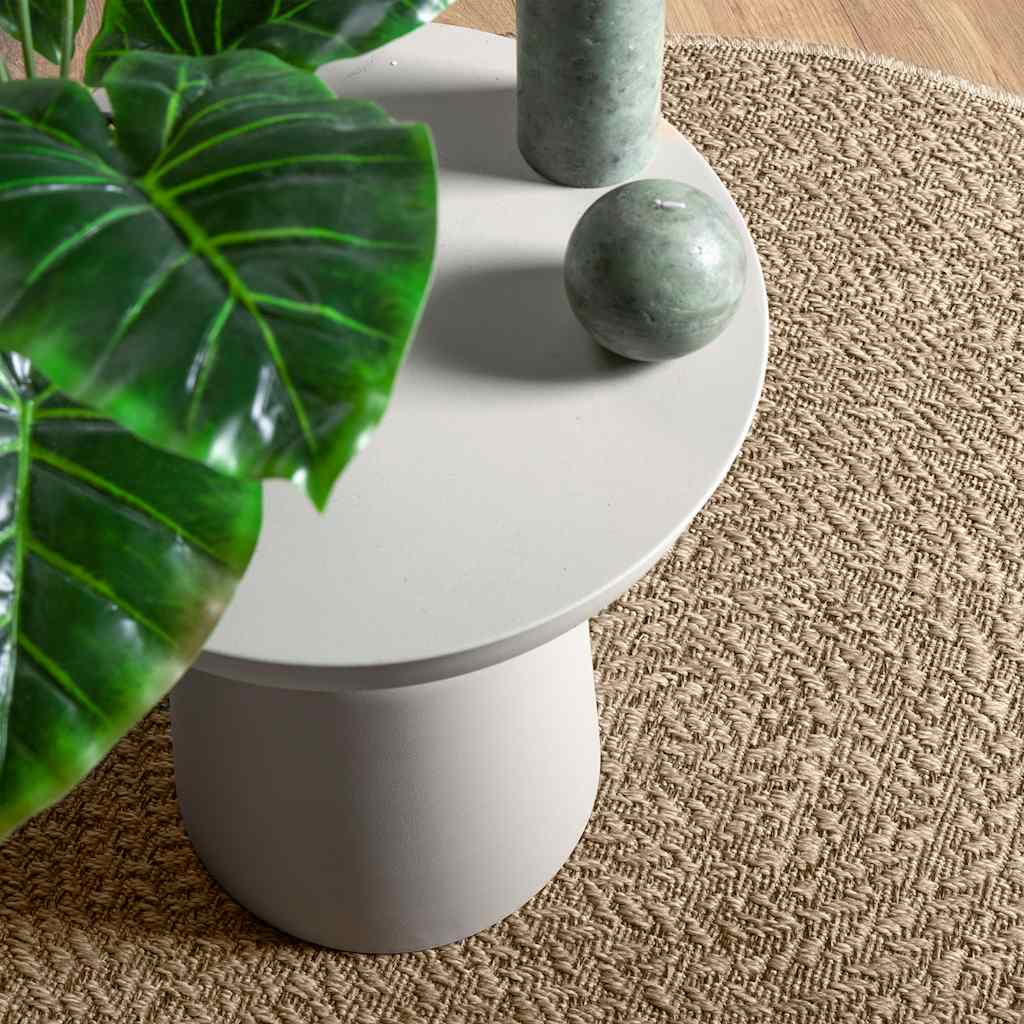 Vidaxl Rug Zizur beige indvendigt og ud Ø 90 cm jute look