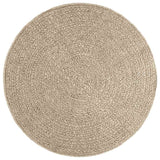 Vidaxl vloerkleed zizur beige binnen en buiten ø 120 cm jute look