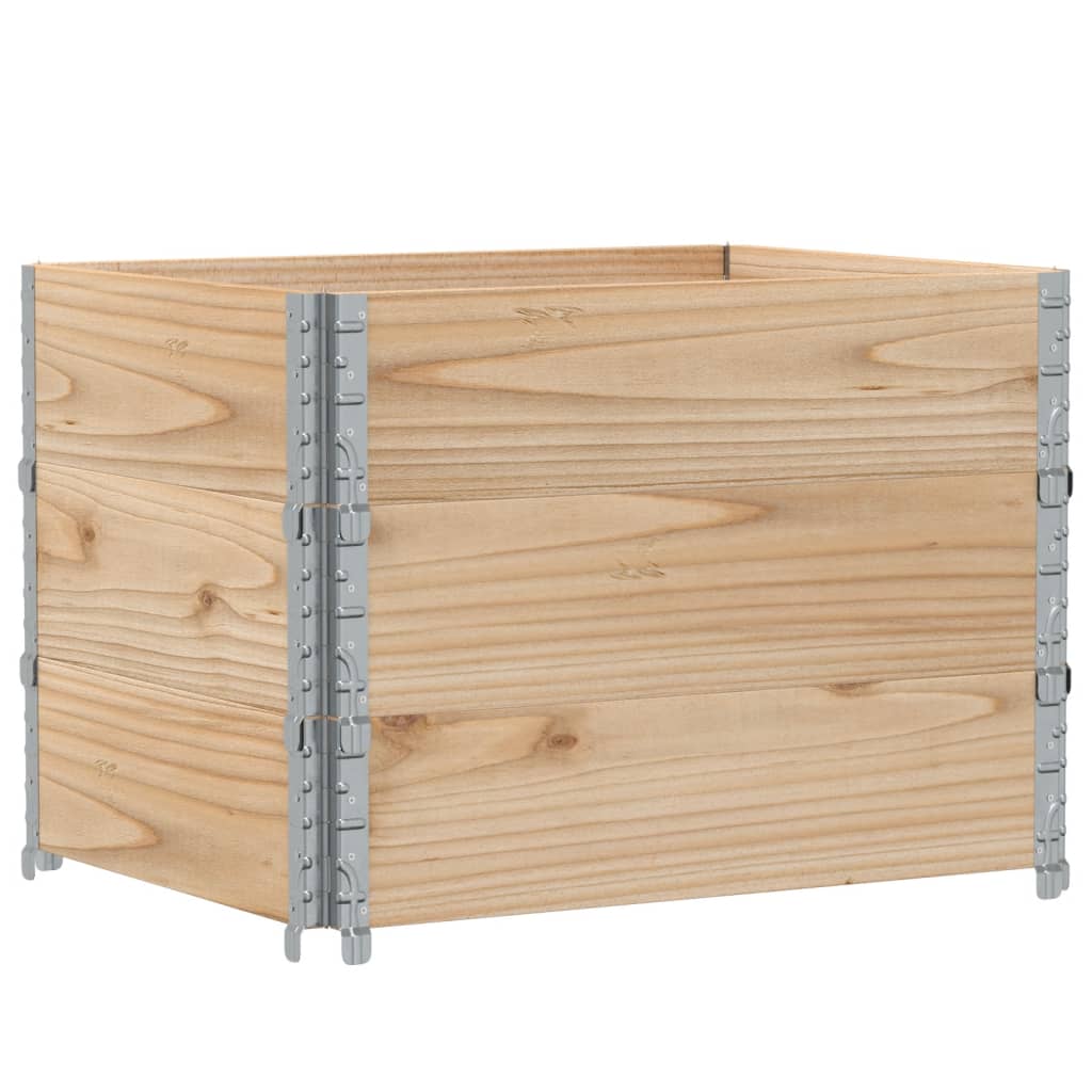 VidaXL Palletopzetranden 3 st 80x60 cm massief grenenhout