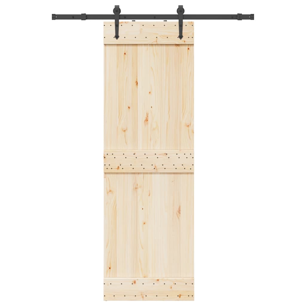 Caja Vidaxl con piezas para puerta corredera de 152.5 cm de acero negro