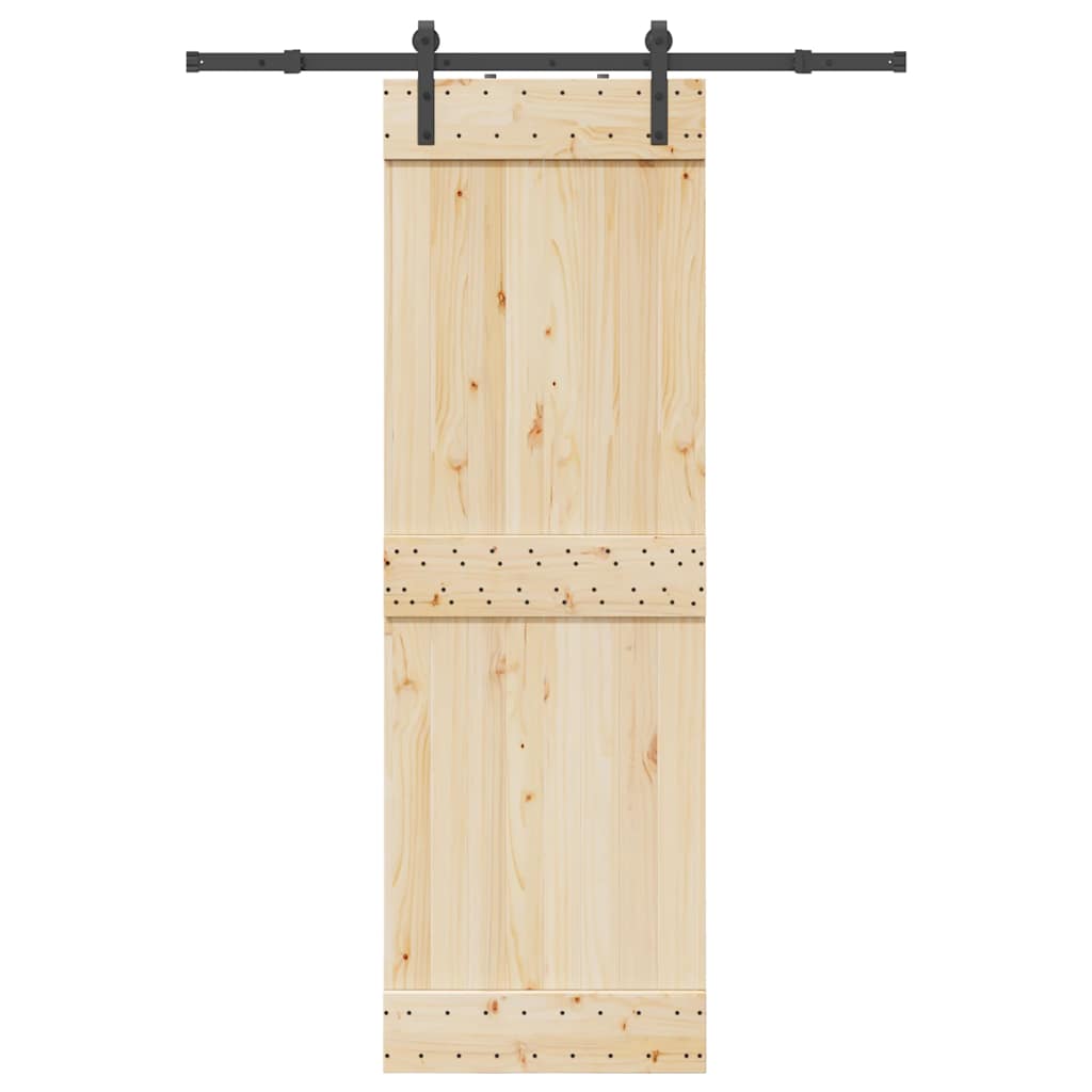 Caja Vidaxl con piezas para puerta corredera de 152.5 cm de acero negro