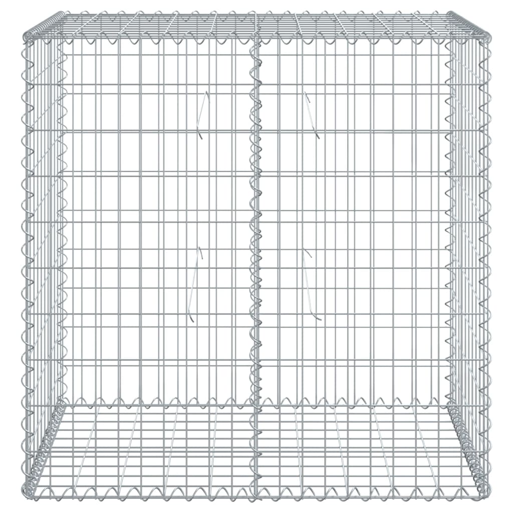 Vidaxl Schanskorf 100x50x100 cm Galvaniserad järnsilverfärgad