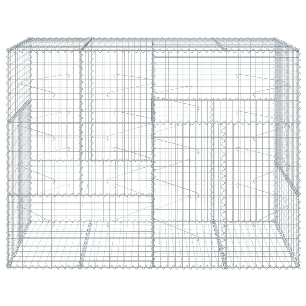 Vidaxl Schanskorf 200x100x150 cm ocynkowane żelazne srebrne kolorowe