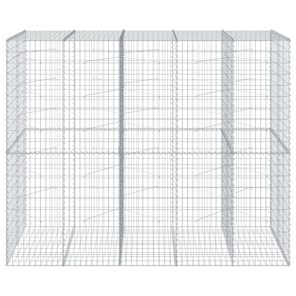 Vidaxl Schanskorf 250x100x200 cm verzinktes Eisensilber gefärbt