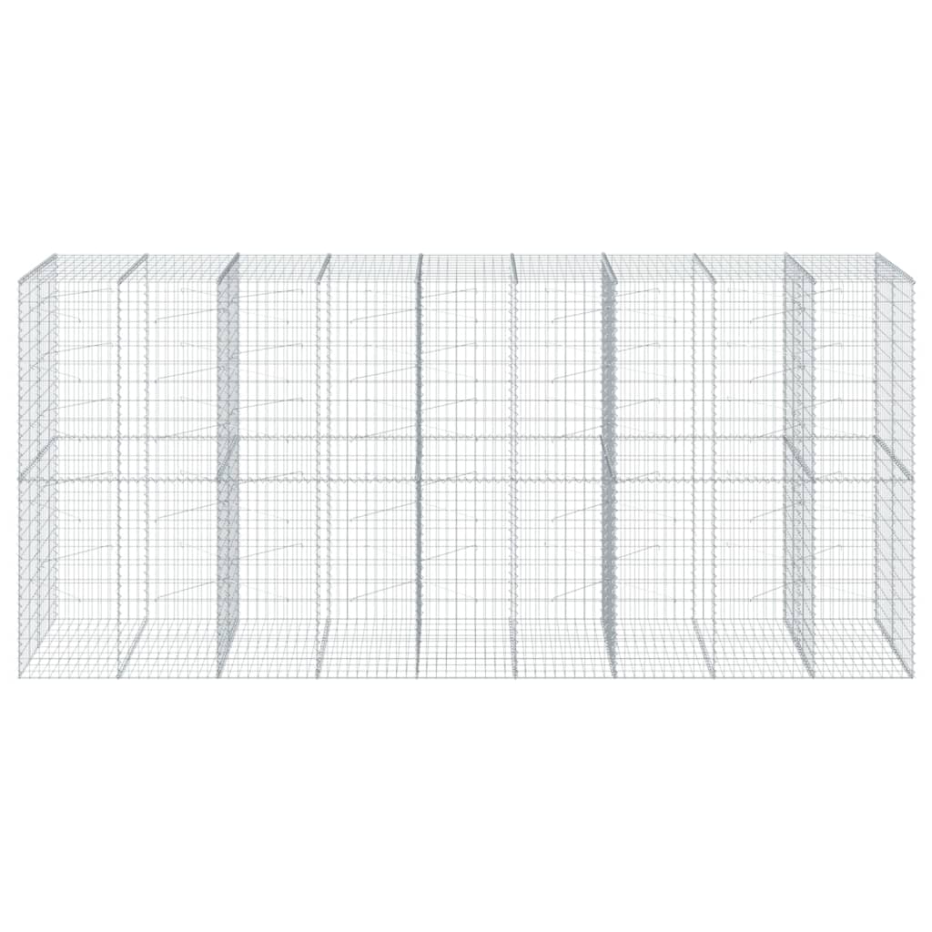 Vidaxl Schanskorf 450x100x200 cm verzinktes Eisensilberfarben