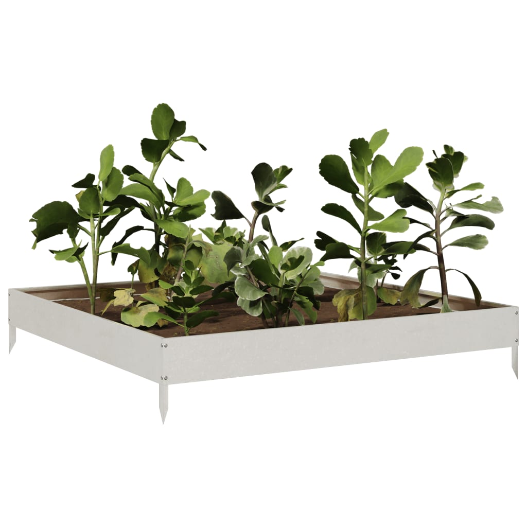 Vidaxl plantenbak verhoogd 100x100x18,5 cm roestvrijstaal