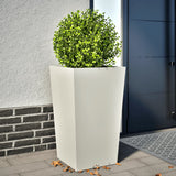 Vidaxl plantenbak 45x45x75 cm staal wit