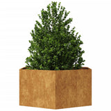 Vidaxl plantenbak zeshoek 104x90x45 cm weervast staal