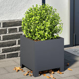 Vidaxl plantenbak 30x30x30 cm staal antracietkleurig