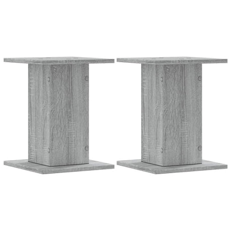 VidaXL Speakerstandaards 2 st 30x30x40 cm bewerkt hout grijs sonoma