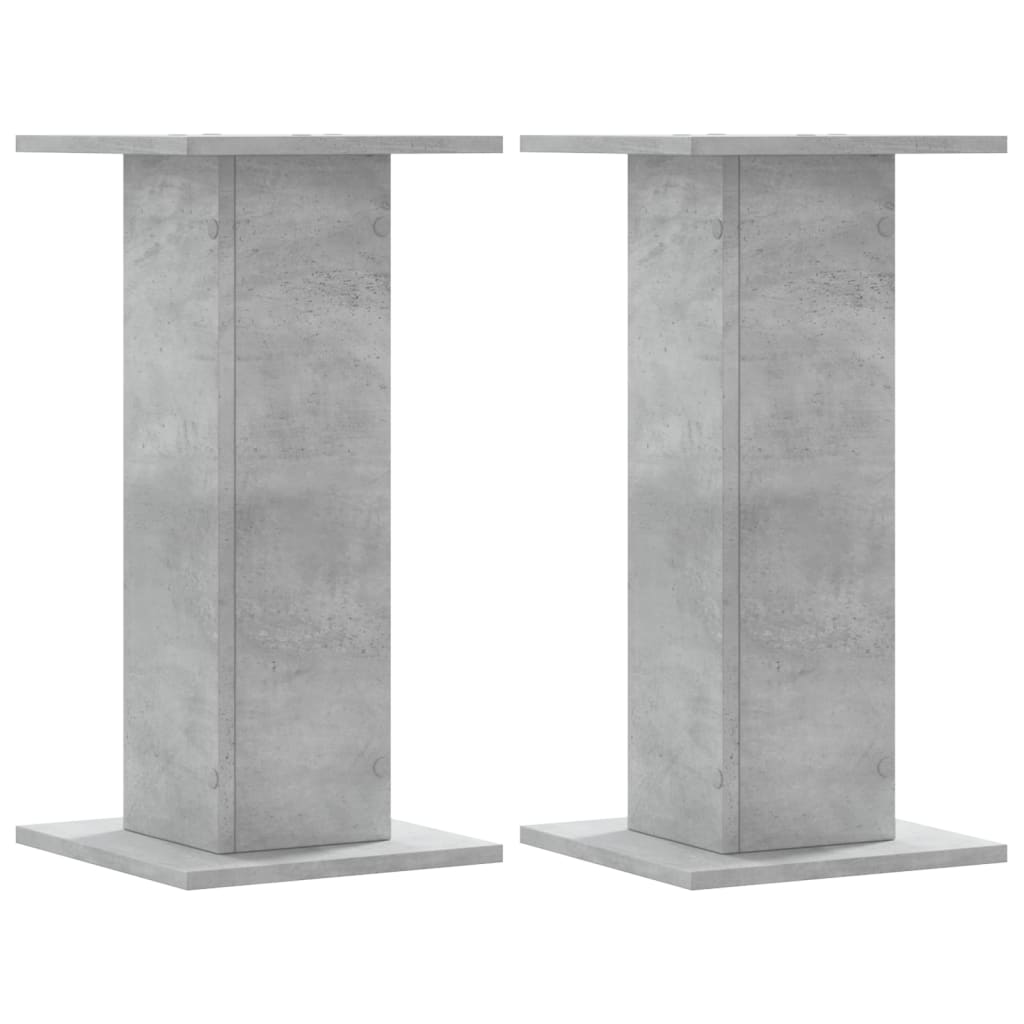 Le haut-parleur Vidaxl comprend 2 PCS 30x30x60 cm Betongrij en bois transformé