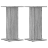 VidaXL Speakerstandaards 2 st 30x30x60 cm bewerkt hout grijs sonoma