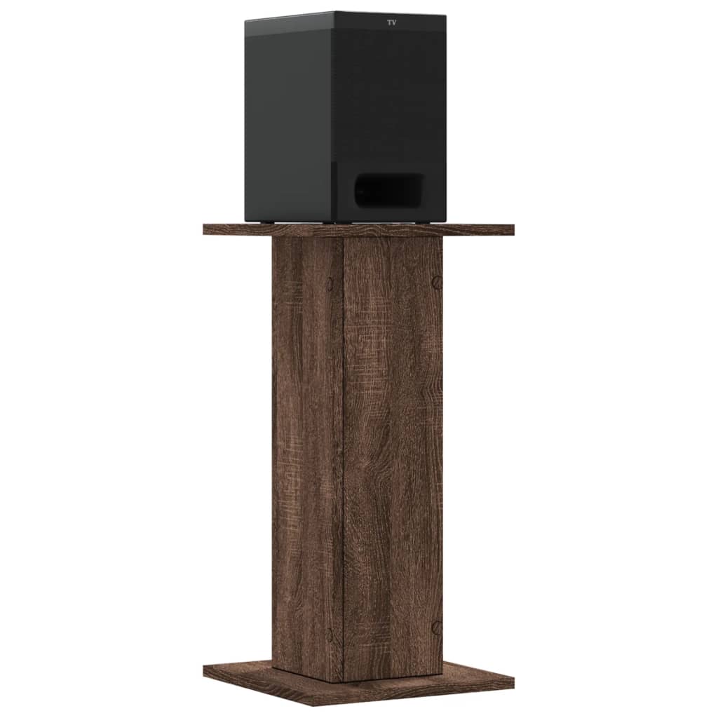 Vidaxl Speaker Stands 2 PCS 30x30x60 cm rovere marrone legno trasformato