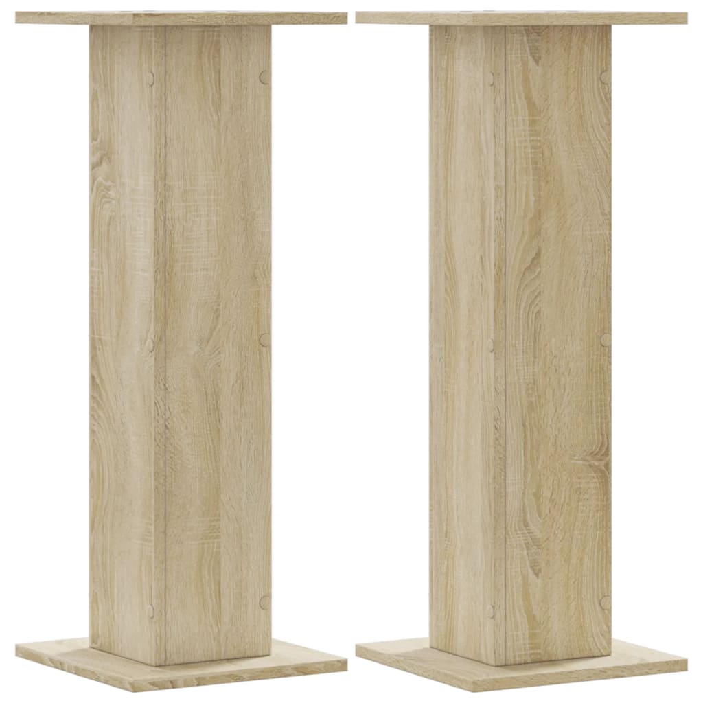 Le haut-parleur Vidaxl comprend 2 PCS 30x30x80 cm en bois de bois de bois sonoma