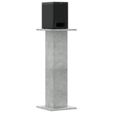 Vidaxl speakerstandaards 2 st 30x30x80 cm bewerkt hout betongrijs