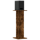 Vidaxl Speaker Stands 2 PCS 30x30x80 cm in legno di quercia affumicata