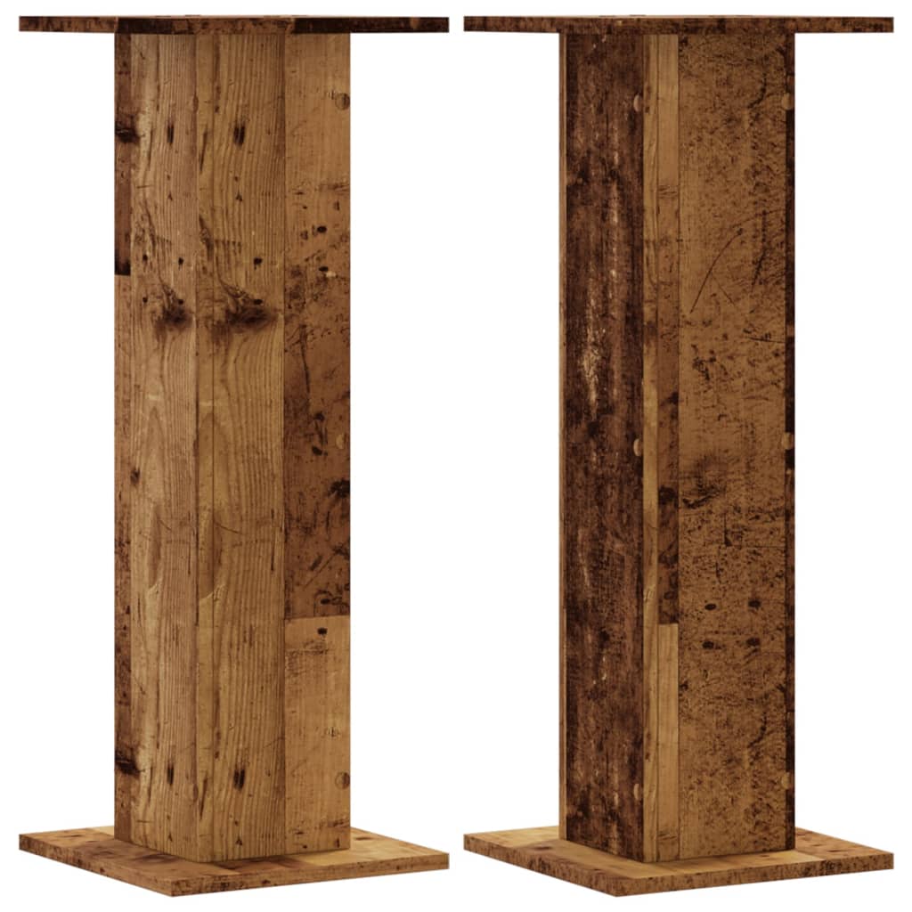 VidaXL speaker stands 2 pcs 30x30x80 cm processed wood old wood colored