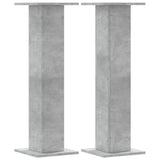 VidaXL Speakerstandaards 2 st 30x30x95 cm bewerkt hout betongrijs