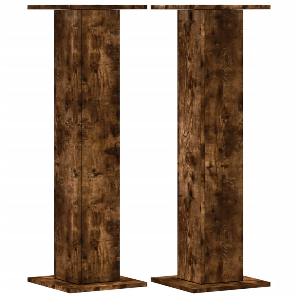 Vidaxl Speaker stands 2 pcs 30x30x95 cm Properted Wood Smoked Oak