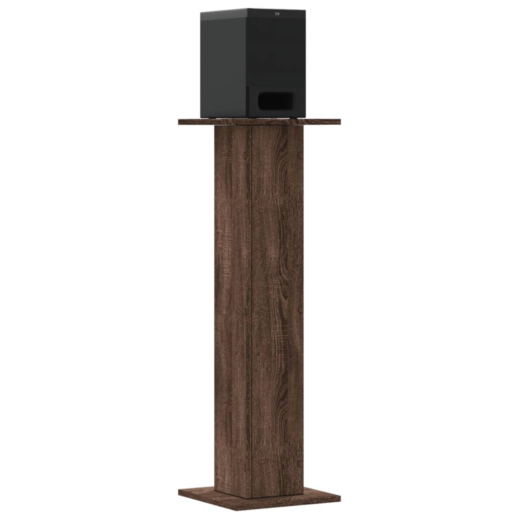 Vidaxl speakerstandaards 2 st 30x30x95 cm bewerkt hout bruin eiken