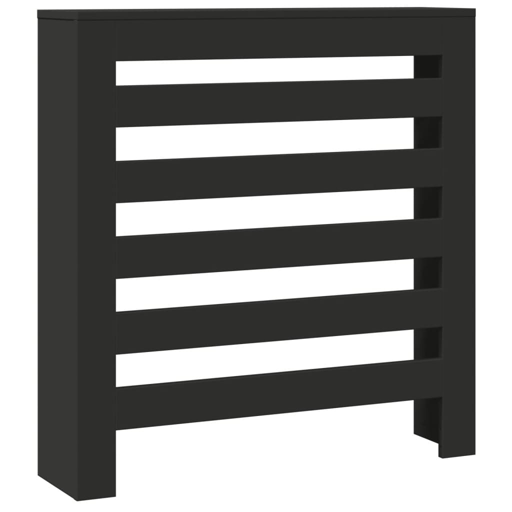 VIDAXL -Radiatorkonstruktion 78x20x82 cm verarbeitetes Holzschwarz