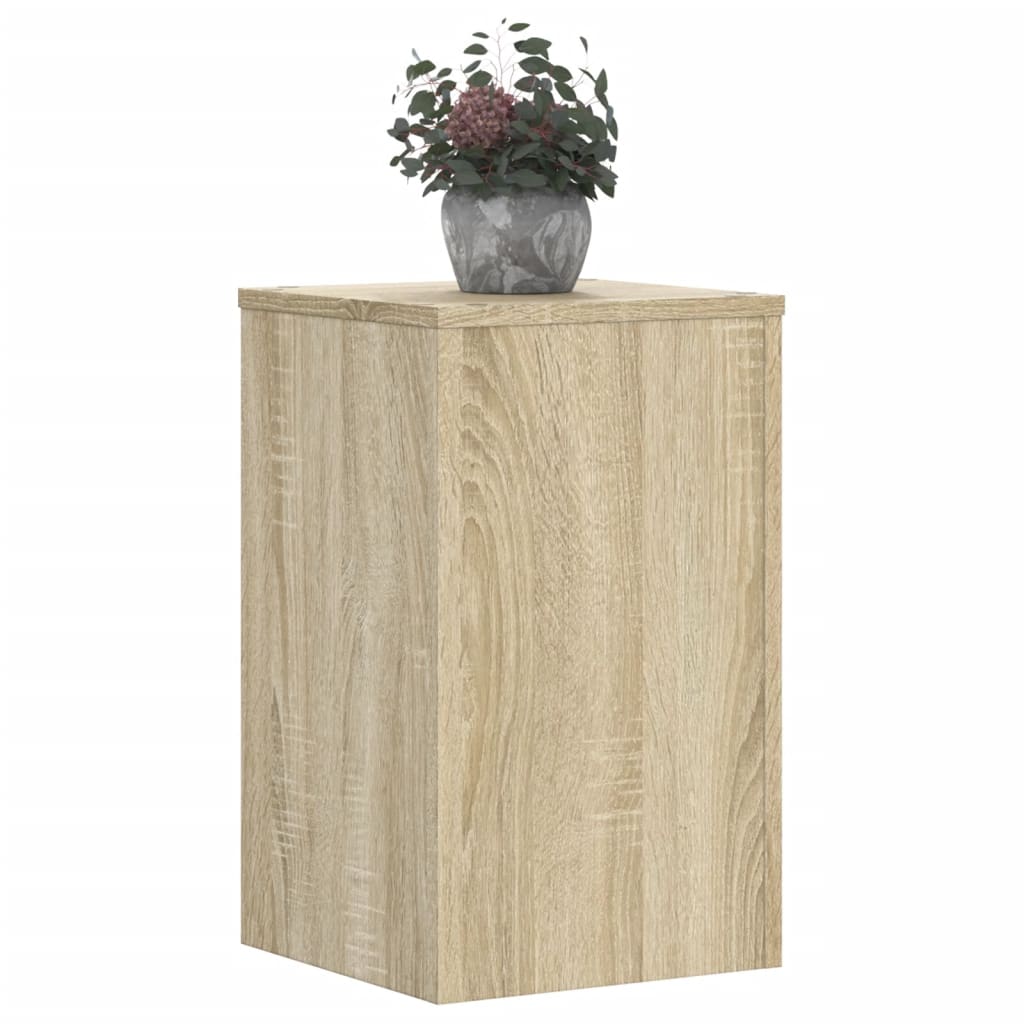 Vidaxl plantenstandaards 2 st 30x30x50 cm bewerkt hout sonoma eiken