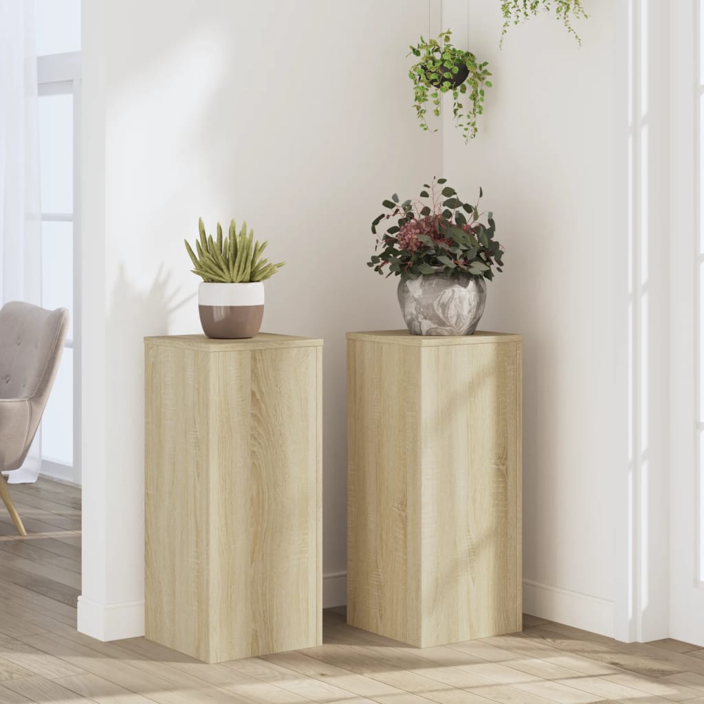 VidaXL Plant Standards 2 pcs 30x30x70 cm processed wood Sonoma Oak