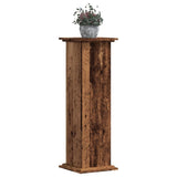 VidaXL Plantenstandaard 33x33x100 cm bewerkt hout oud houtkleurig