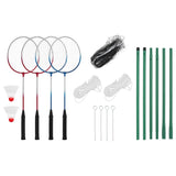 VidaXL Badmintonset met 4 rackets en net 620x151 cm