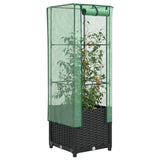 Vidaxl plantenbak verhoogd met kashoes 40x40x139 cm rattanlook