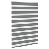 Vidaxl Zebra Roller Blind 105x100 cm Stoffbreite 100,9 cm dunkelgrau