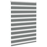 Vidaxl Zebra Rouleau aveugle 110x100 cm Largeur de tissu 105,9 cm Gris foncé