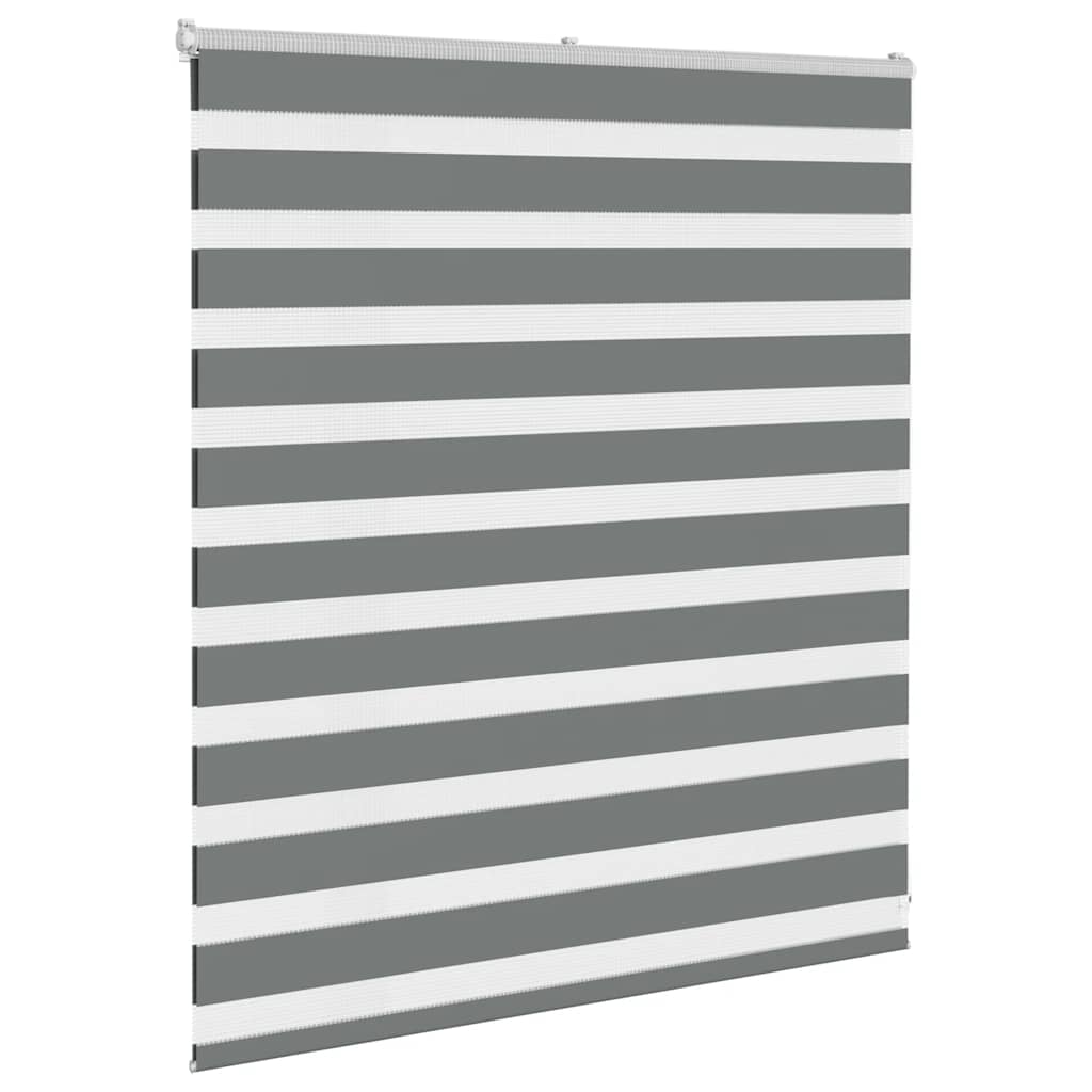 Vidaxl Zebra Roller Blind 125x100 cm Szerokość tkaniny 120,9 cm ciemnoszare