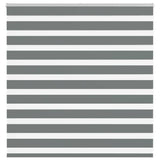 Vidaxl Zebra Roller Blind 150x100 cm ancho de polvo 145.9 cm de color gris oscuro