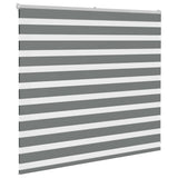 Vidaxl Zebra Roller Blind 155x100 cm Stoffbreite 150,9 cm dunkelgrau