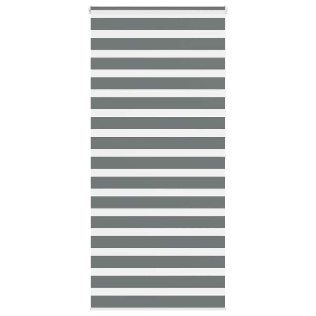 Vidaxl Zebra Rouleau aveugle 115x200 cm Largeur de tissu 110,9 cm gris foncé