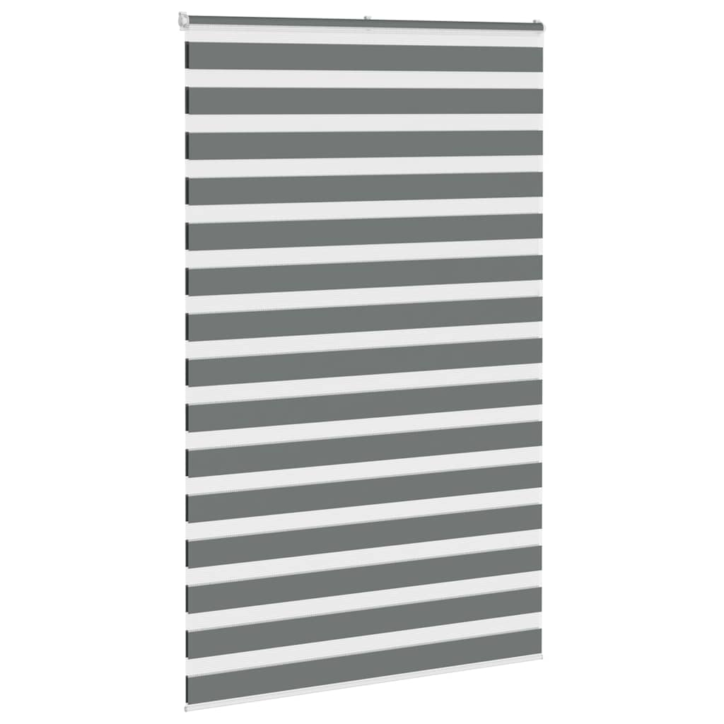 Vidaxl zebra rolgordijn 140x200 cm stofbreedte 135,9 cm donkergrijs