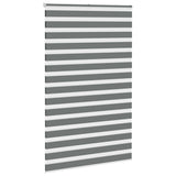 Vidaxl Zebra Roller Blind 140x200 cm Stof bredde 135,9 cm mørkegrå