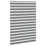 Vidaxl zebra rullo cieco 155x200 cm Larghezza tessuto 150,9 cm grigio scuro