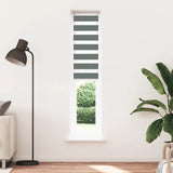 Vidaxl Zebra Roller Blind 40x230 cm Šířka tmavé 35,9 cm tmavě šedá