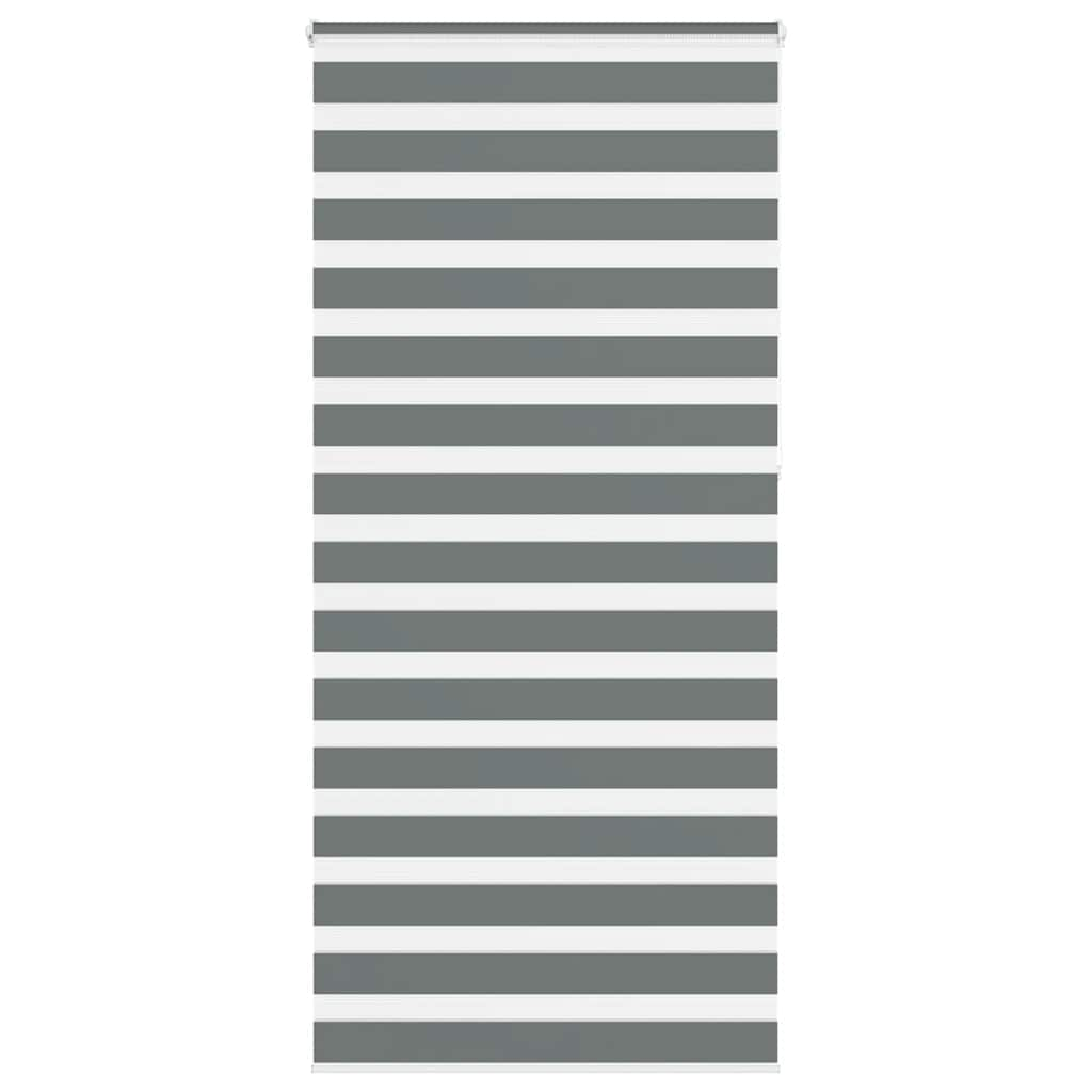 Vidaxl Zebra Rouleau aveugle 110x230 cm Largeur de tissu 105,9 cm Gris foncé