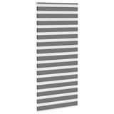 Vidaxl Zebra Roller Blind 110x230 cm Stoffbreite 105,9 cm dunkelgrau